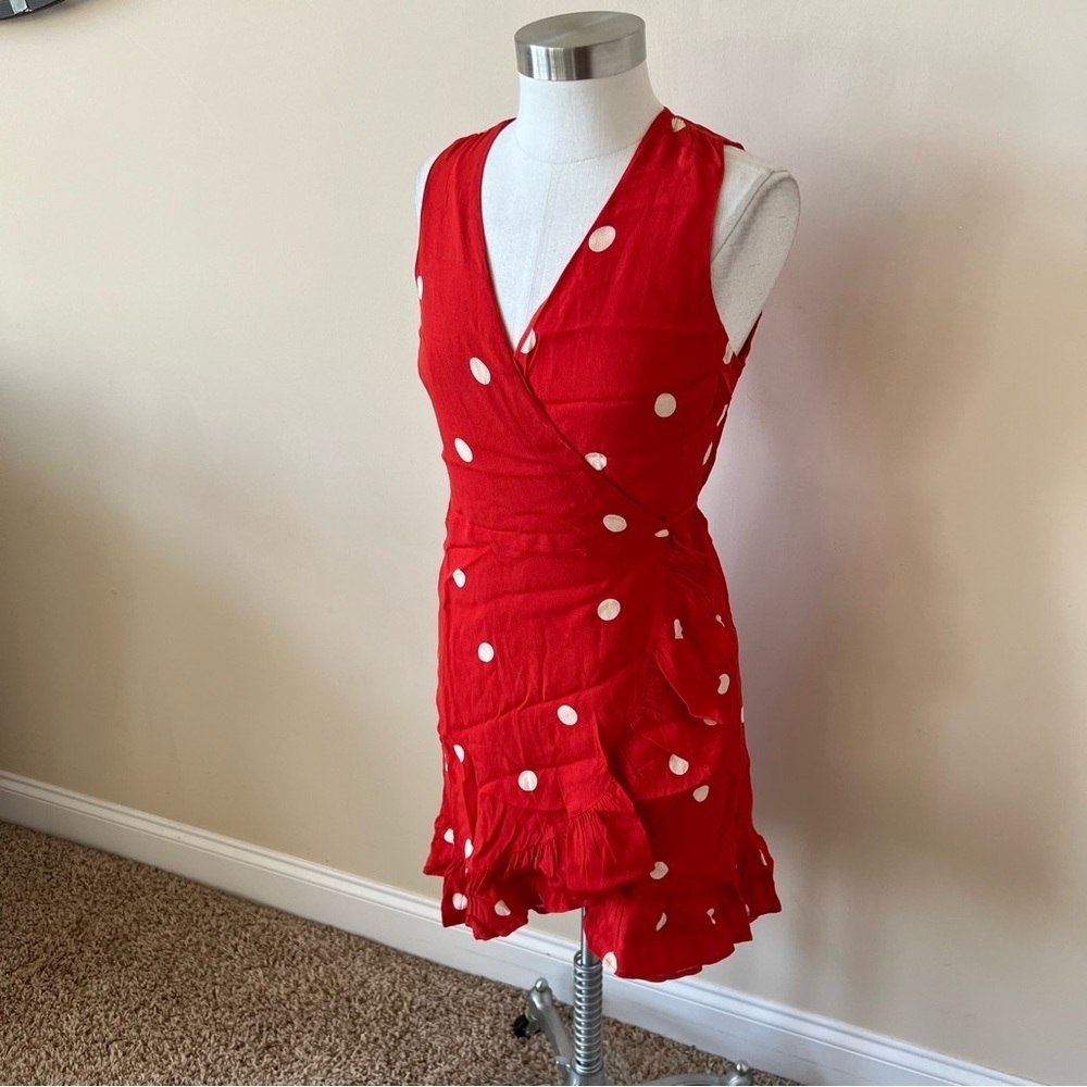 Rails Madison Polka Dot Patterned Chiffon Wrap Dr… - image 8